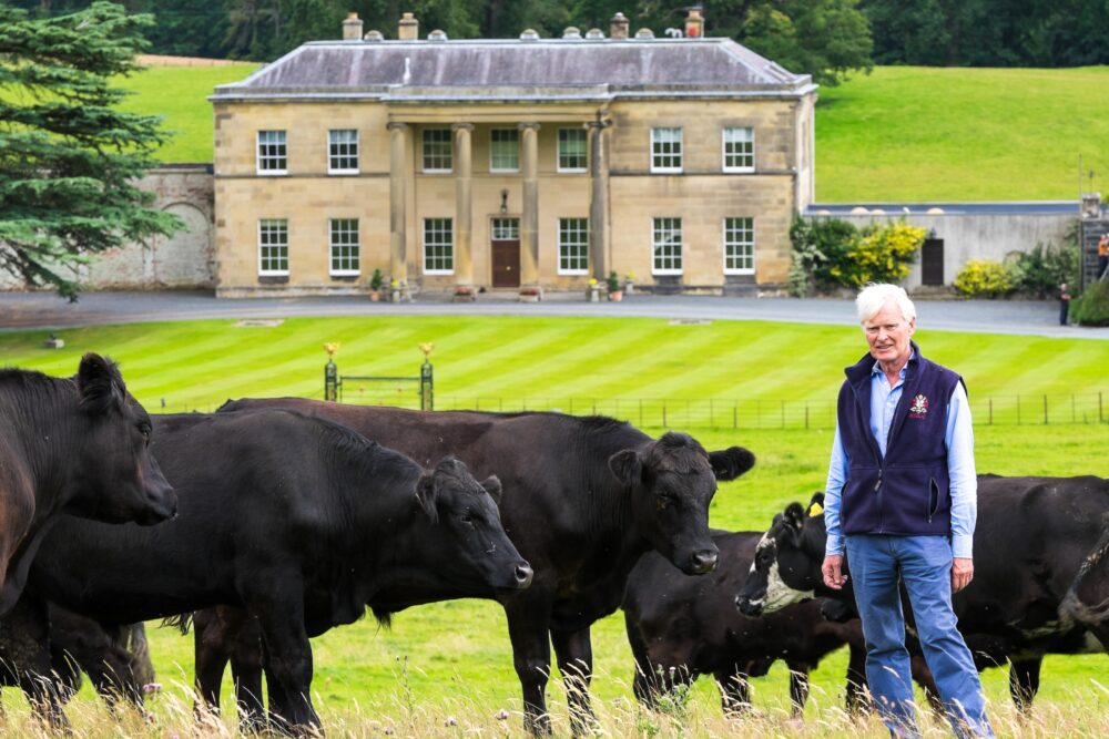 lord newborough with the Rhug herd of organic aberdeen angus (2) (002)